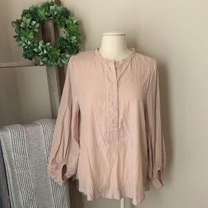 Mustard Seed hi-lo long sleeve blouse